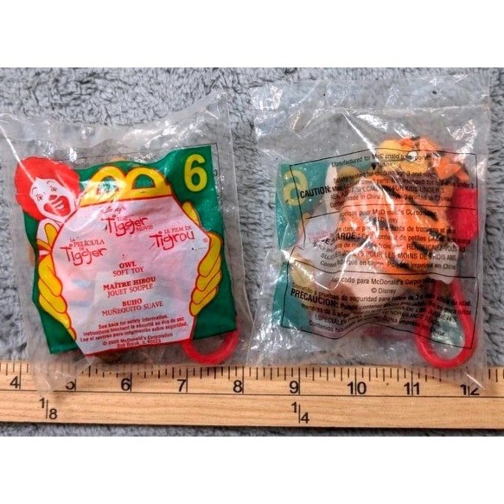 2/2000 McDonald's Happy Meal Disney The Tigger Movie Plush Toys #6 Owl New-VTG.